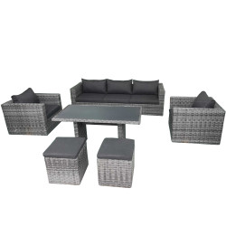 Fonteyn | Loungeset met Hoge Tafel Salou | Halfmoon Dark Grey